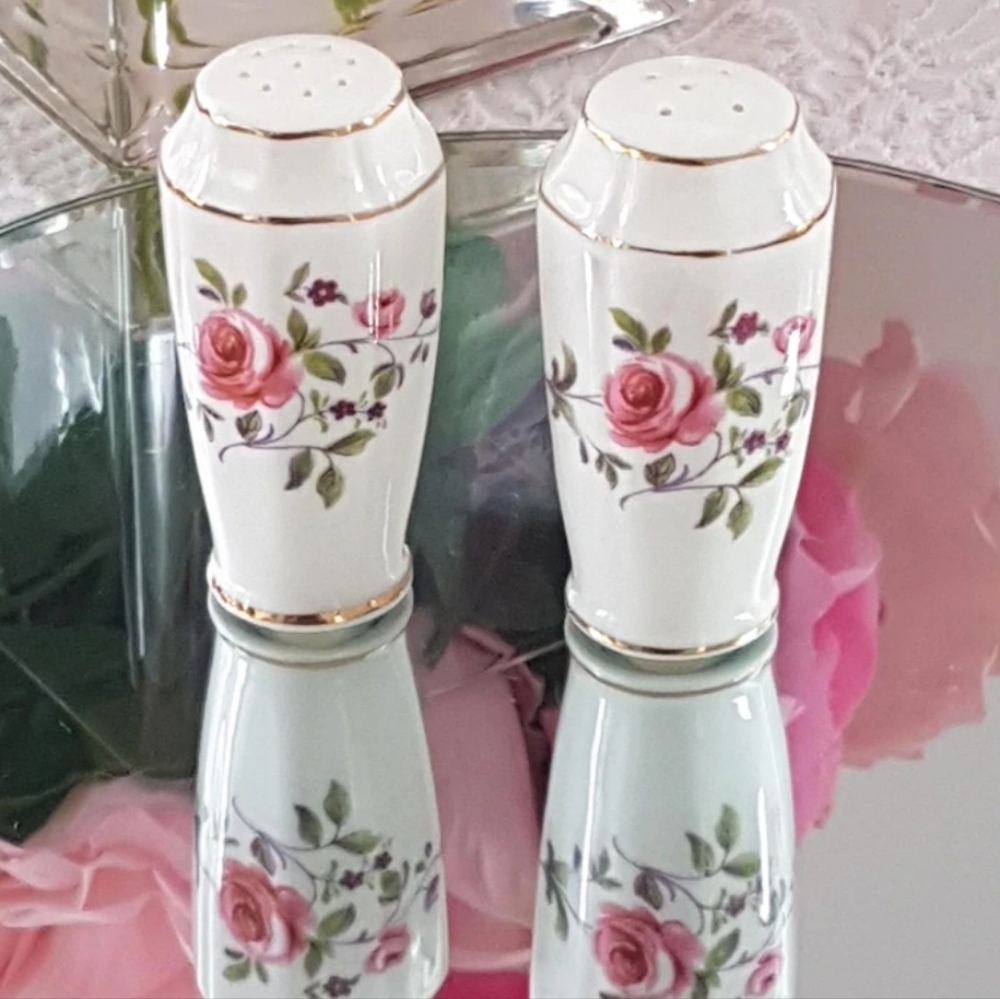 Royal Adderley FRAGRANCE Salt and Pepper Shakers Set Bone China England - Picture 5 of 10